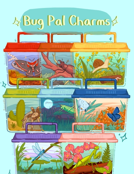 Bug Pals Acrylic keychain Charms
