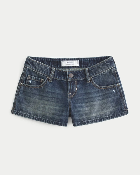 Hollister Andi Adjustable Waist Mini Denim Shorts
