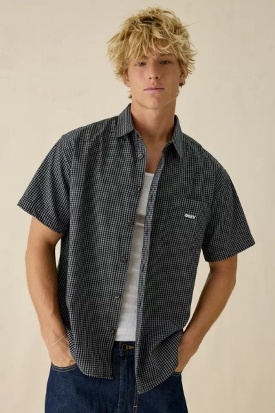 OBEY Bigwig Frank Micro Check Button-Down Shirt