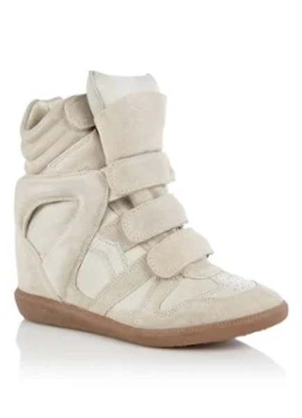Isabel Marant Bekett sneakerwedge van suède - Ivoor - 41