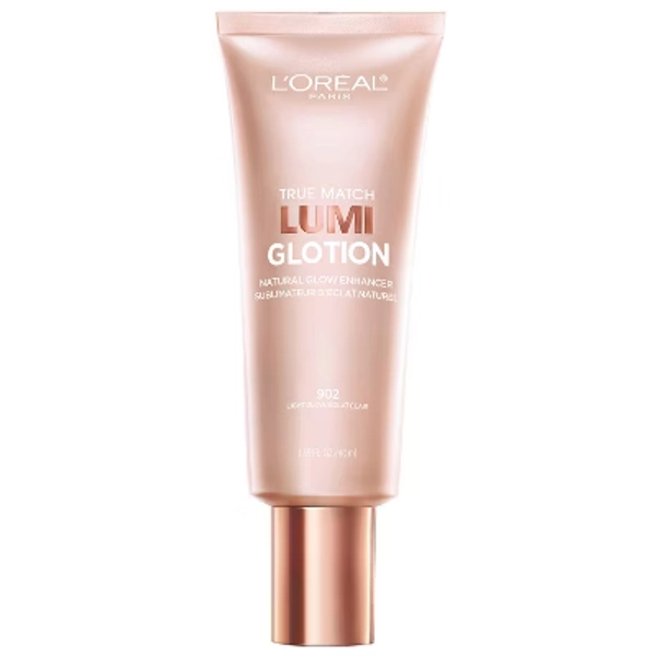 L'Oreal Paris True Match Lumi Glotion Glow Enhancer - 902 Light Glow - 1.35 fl oz.: Enhances Skin Tone & Texture, Medium Liquid Coverage