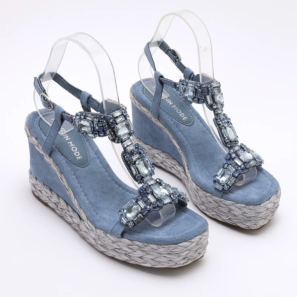 Trendin Mode Women's Velvet High Wedge Sandals 10cm Heel - AliExpress 322