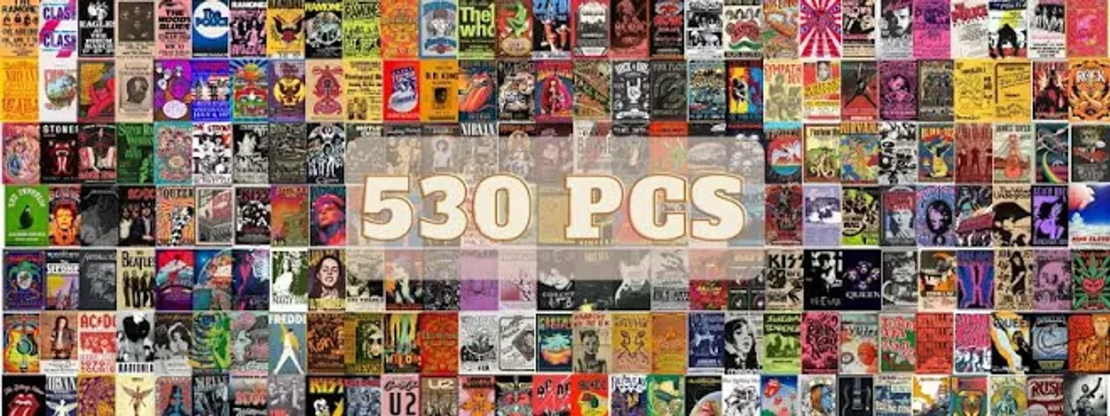 530PCS Vintage Concert Poster