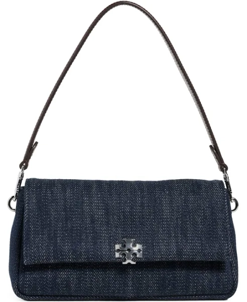 Tory Burch Women's Charlie Small Denim Shoulder Bag