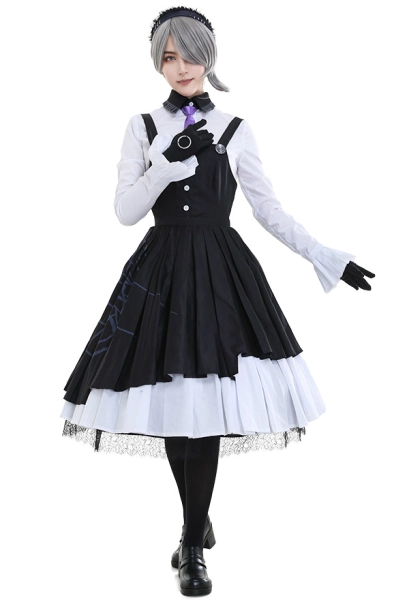 Dangan Ronpa Tojo Kirumi Ultimate Maid Cosplay Costume Dress