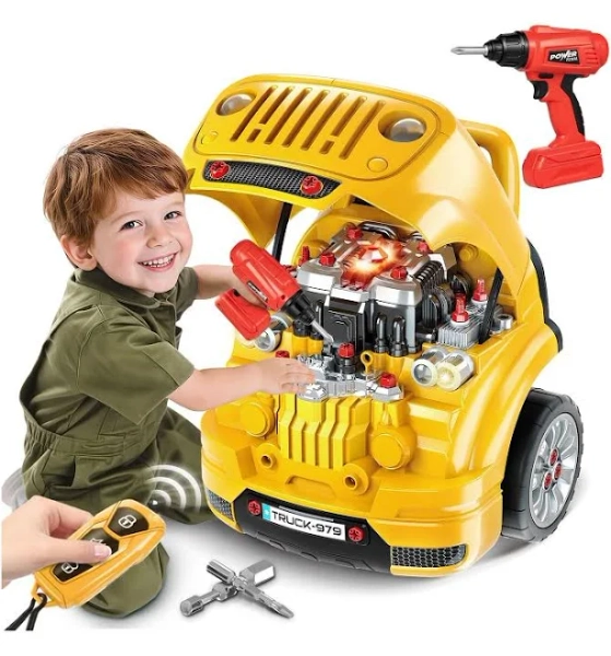 Jumlys Toys For 3, 4, 5, 6, 7, 8 Years Old Boys, Large Truck Engine