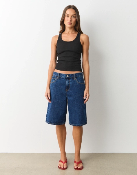 Low Rise Relaxed Denim Jort