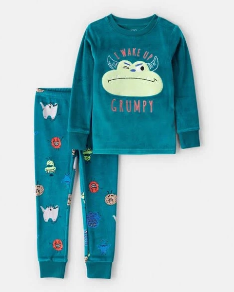 Carter's Toddler Boys 2-Piece Monster Pajama Set