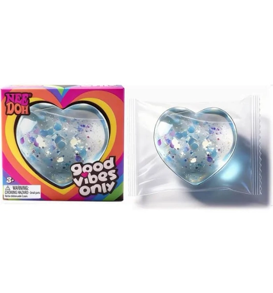 NeeDoh Good Vibes Only Heart – Super Solid Squish Sensory Stress Relief Toy