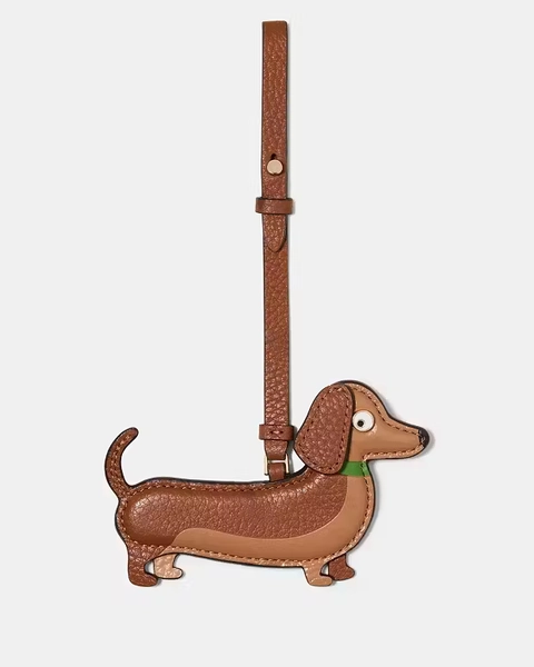 Warm Gingerbread Dog Dangle Bag Charm