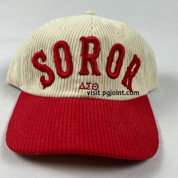 Delta Sigma Theta SOROR corduroy hat