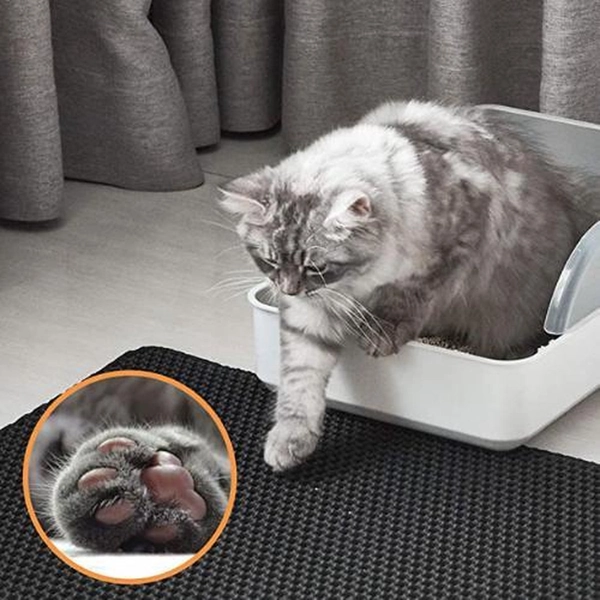 Kattenbak Mat Waterdicht met Dubbele laag 40 x 50 cm – Kattenbakmat – Kattenbak mat Grit Opvanger 