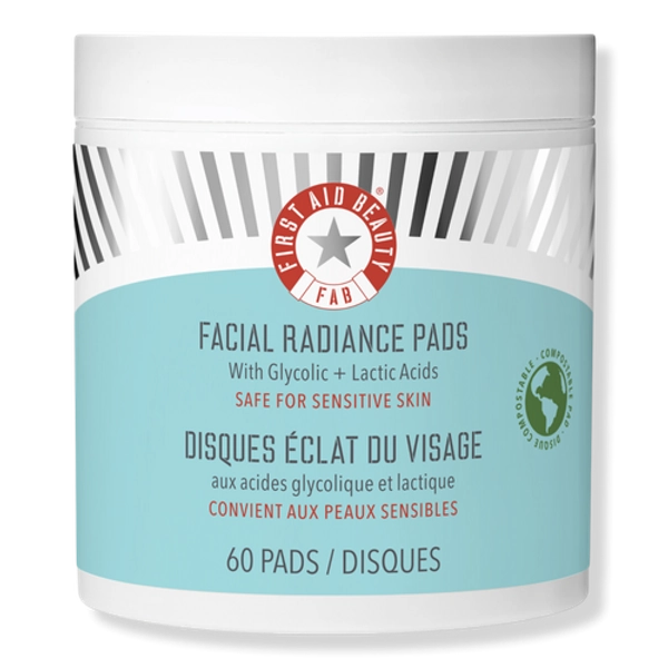 Facial Radiance Pads with Glycolic + Lactic Acids - 60 ct