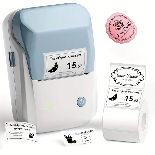 NIIMBOT B1 Label Maker with Tape, 2 Inch Wireless Connection Portable Label Printer Easy to Use for Home, Office, Business, Compatible with Phones & PC