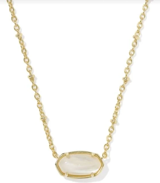 Kendra Scott Tiger Striped Elisa Short Pendant Necklace