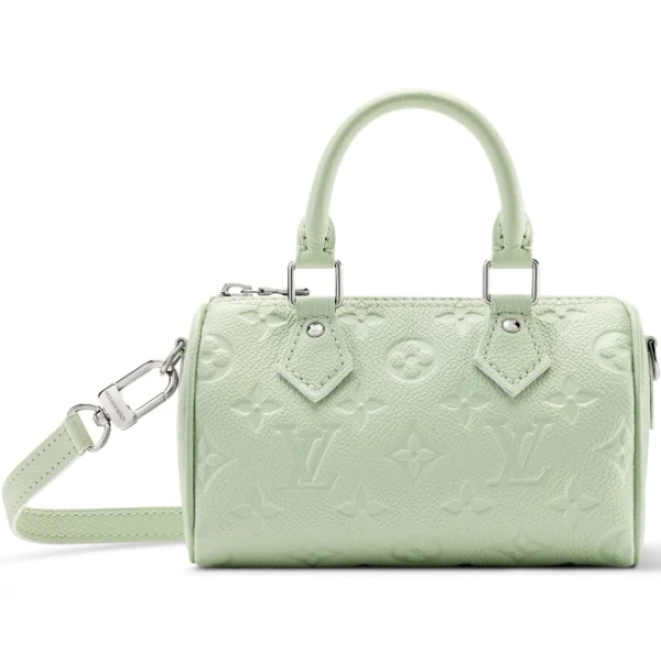 Louis Vuitton Nano Speedy Minty Monogram Empreinte Leather