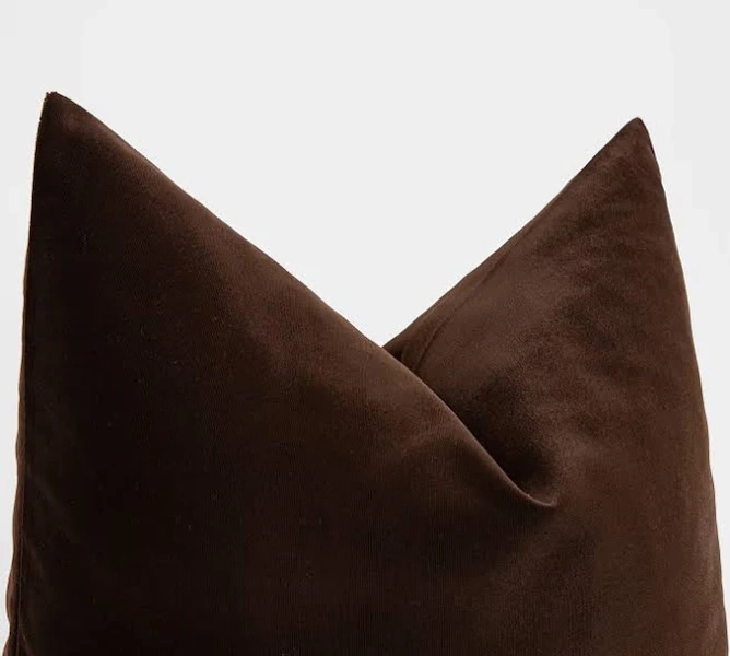 Pillowhan Chocolate Brown Velvet Pillow Cover