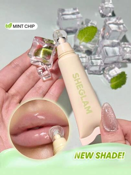 SHEGLAM Crystal Glaze Moisturizing Lip Care-Mint Chip Brand Beauty Makeup Cosmetic For Women Girls Perfect For Fall Winter Ideal For Y2K Fancy Fashion Suitable For Birthday Present Halloween Party Ready Best Color