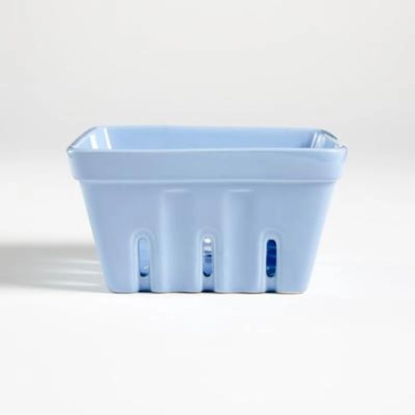 Blue Porcelain Berry Box Colander