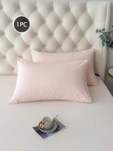 1pc Polyester Solid Color Envelope Pillowcase, Pillow Core Not Included