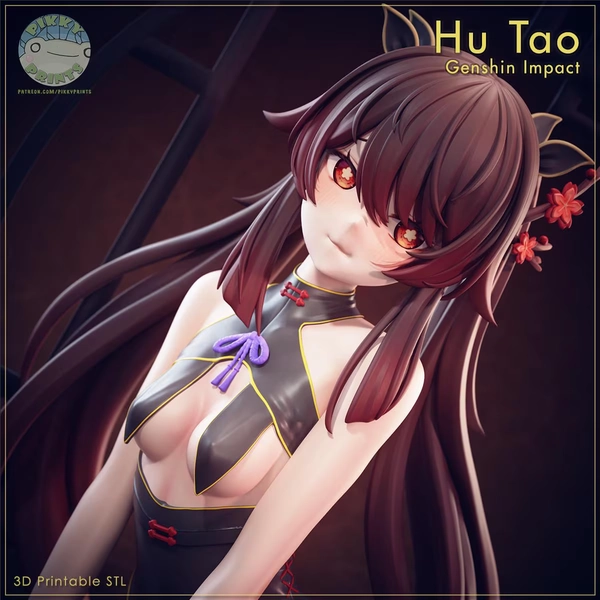 Hu Tao Figure | Genshin Impact | 12k Resolution | 3D Printed | Unassembled | Unpainted