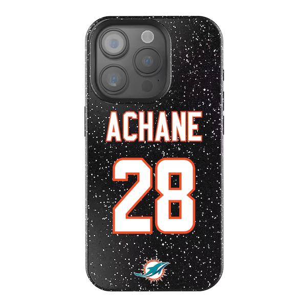 Miami Dolphins De’Von Achane Keyscaper Black Bling iPhone Case