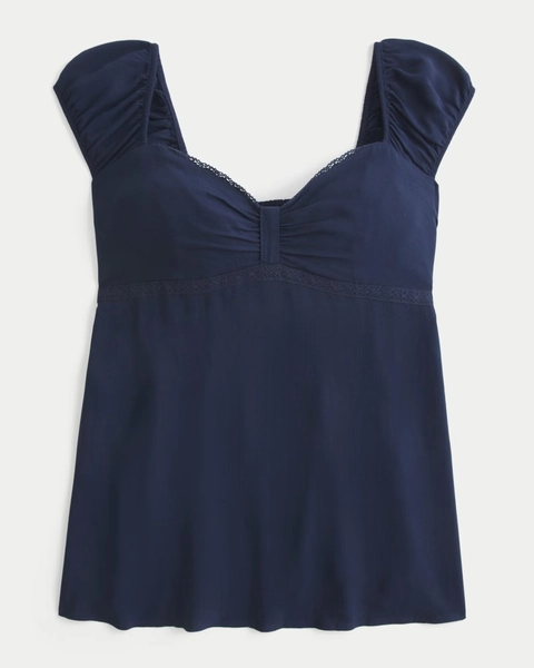 Cinch Bust Babydoll Top