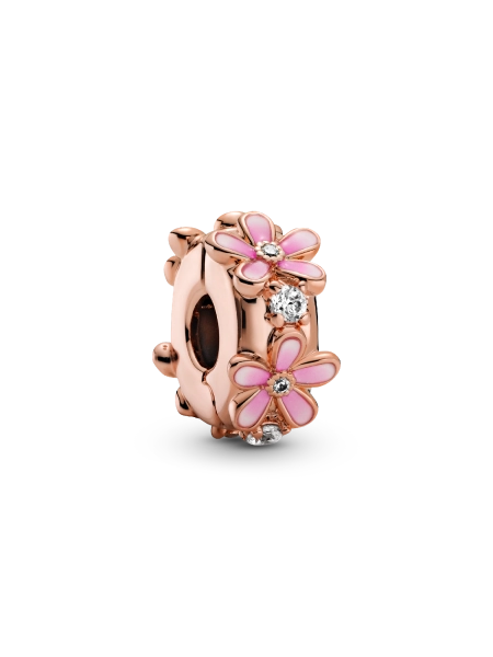 Pink Daisy Spacer Clip Charm