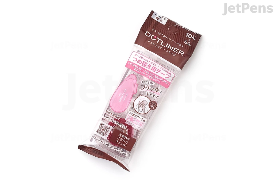 KOKUYO Dotliner Flick Tape Runner Refill - Permanent Adhesive - Heart Pattern | JetPens