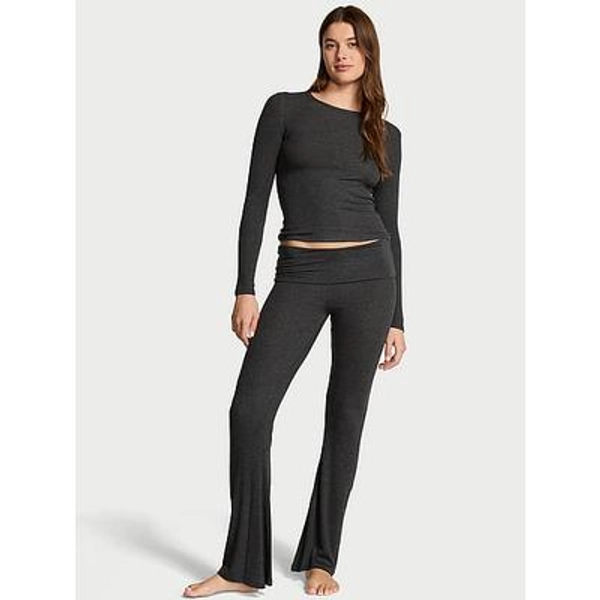 SoSoft™ Modal Ribbed Long Lounge Set, black, Xsreg - Women's Pajama Sets - Victoria's Secret