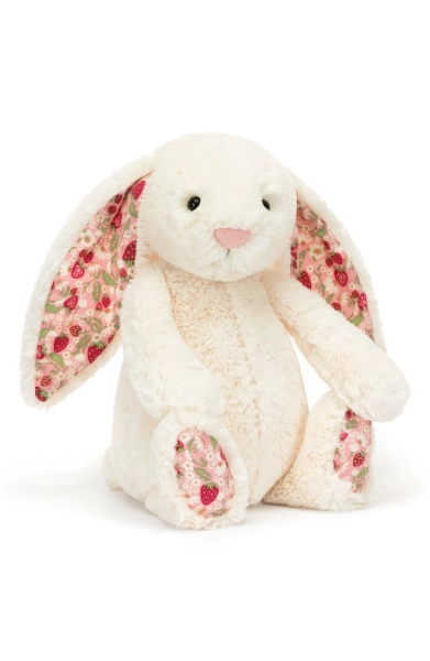 Jellycat Medium Blossom Cream Bunny 'Berry' 12-Inch Plushie | Nordstrom