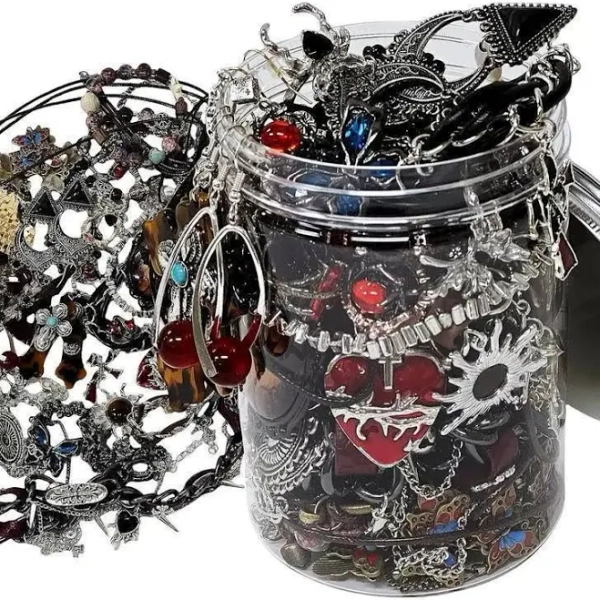 Gothic Mysterious Jar Lace Earrings Ring Bracelet Bangle