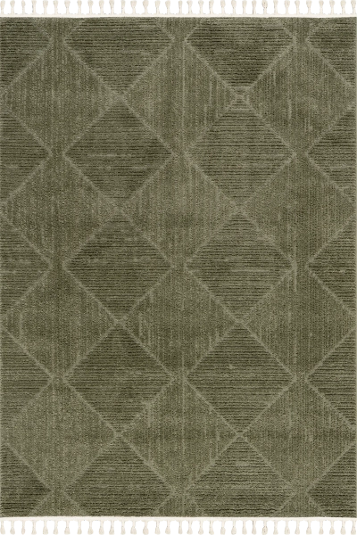 Shafali Tiled Trellis Rug | Green