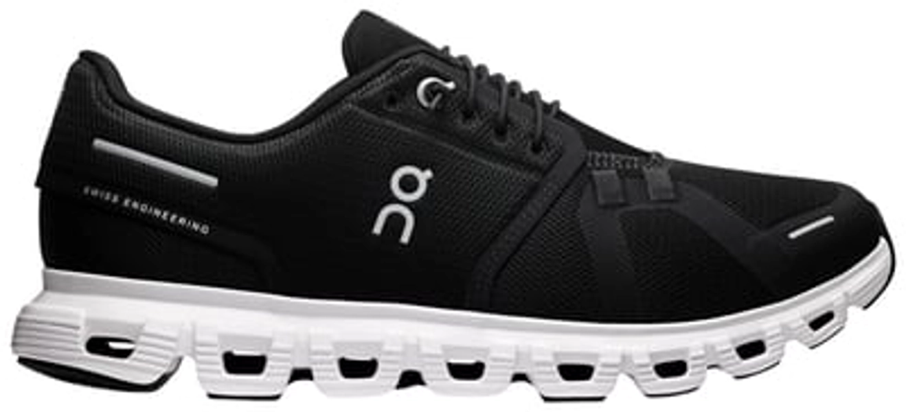 On Women's Cloud 6 Shoes, Size 5, Black/Black/White