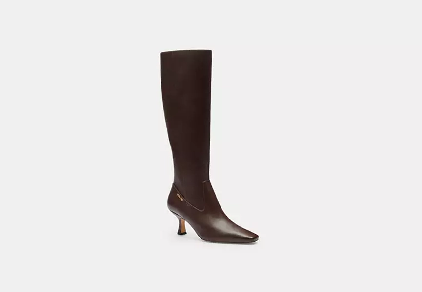 Maple Extended Calf Kitten Heel Tall Boot