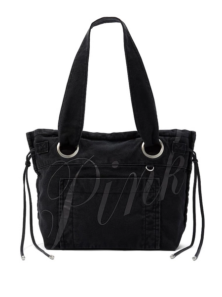 Canvas Flat-Bottom Tote Bag