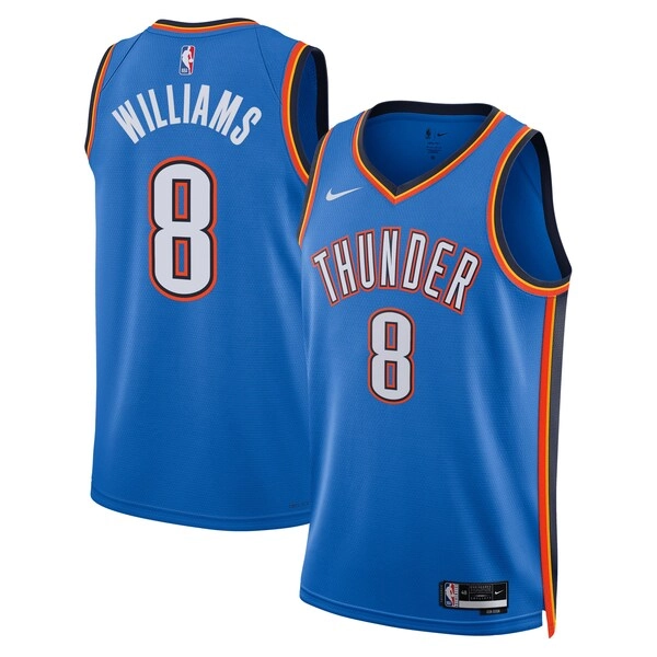 Unisex Oklahoma City Thunder Jalen Williams Nike Blue Swingman Jersey - Icon Edition