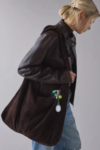 Boston Bow Suede Hobo Bag