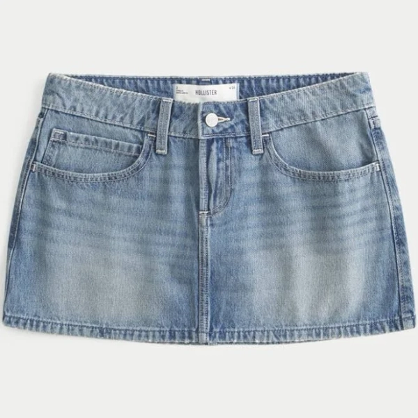 Women's Low-Rise Denim Mini Skort