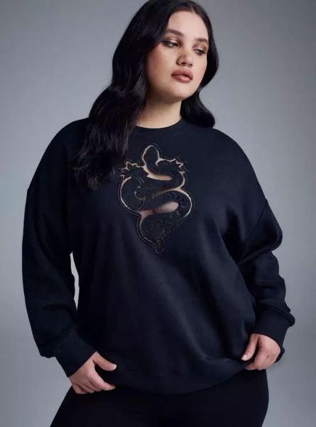 Nightfall Relaxed Cutout Fleece Pullover