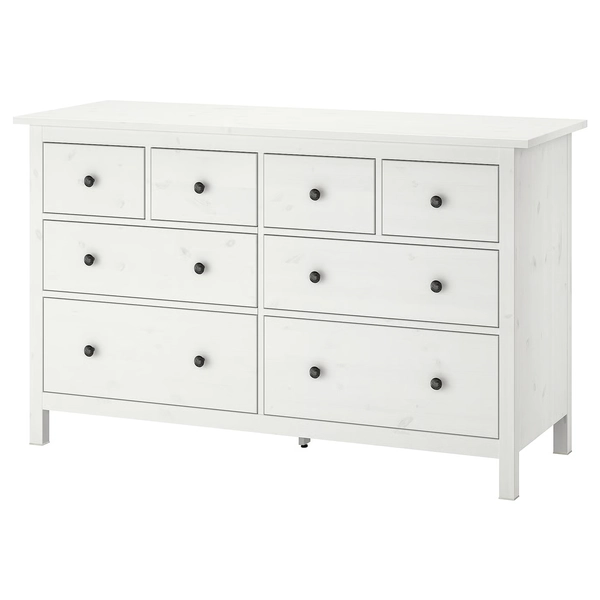 HEMNES 8-drawer dresser - white stain 63x37 3/4 "