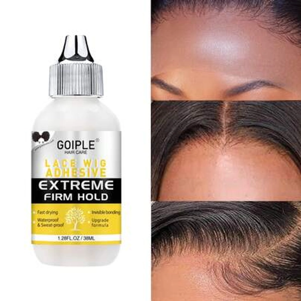 GOIPLE Lace Wig Adhesive Set, Extreme Firm Hold Glue With Fast Drying, Waterproof & Sweat - Proof, Invisible Bonding, Gentle On Skin, No Residue, Upgraded Formula,Suitable For Lace Wigs, Toupees, Closures & Frontals, Easy Application For Women