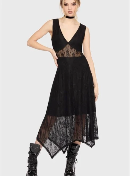 Killstar Vesper Wraith Midi Dress