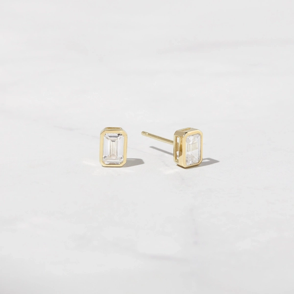 Baguette Earrings, Stud Earrings, Minimalist Earrings, Dainty Earrings, Diamond Earrings, Earrings, Everyday Earrings, Gold Earrings, Silver