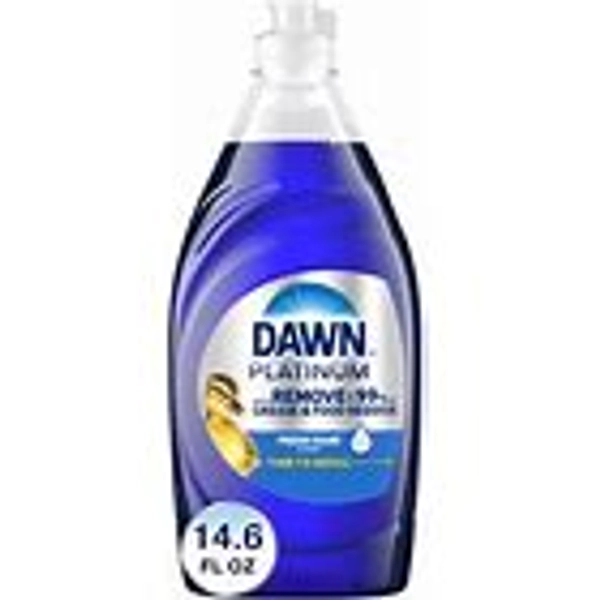 Dawn Platinum Dishwashing Liquid Dish Soap, Refreshing Rain Scent, 14.6 Fl Oz