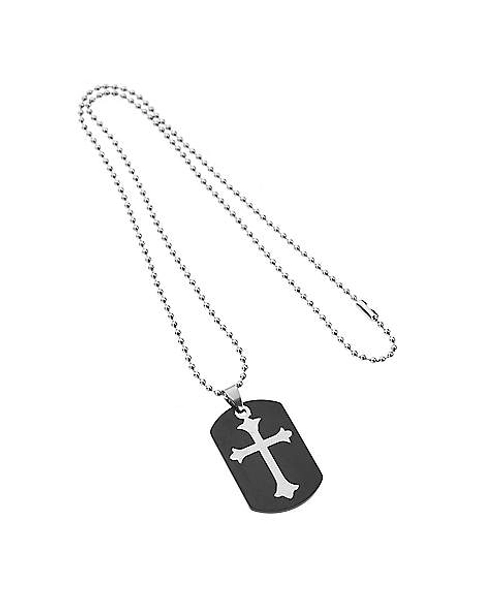 Cross Dog Tag Necklace