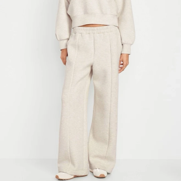 Old Navy Women's High-Waisted Bounce Fleece Wide-Leg Sweatpants