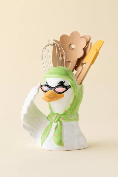 Goose Ceramic Utensil Holder