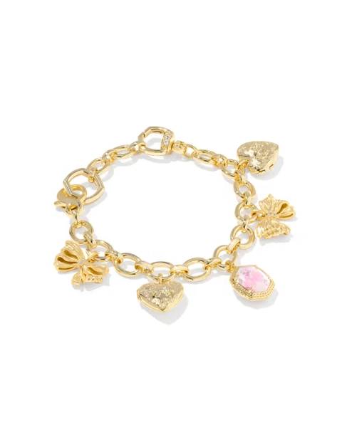 Kendra Scott x LoveShackFancy Bow Gold Charm Bracelet