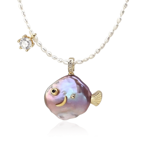 Check this out from HiPearl! Fish Freshwater Pearl Pendant Necklace